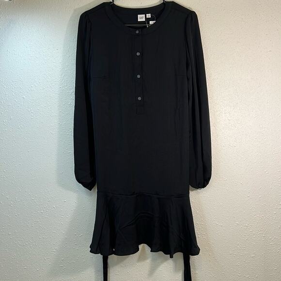 GAP Women's Dress XS‎ Black Academia Preppy Whimsigoth Boho Lightweight - Picture 2 of 13
